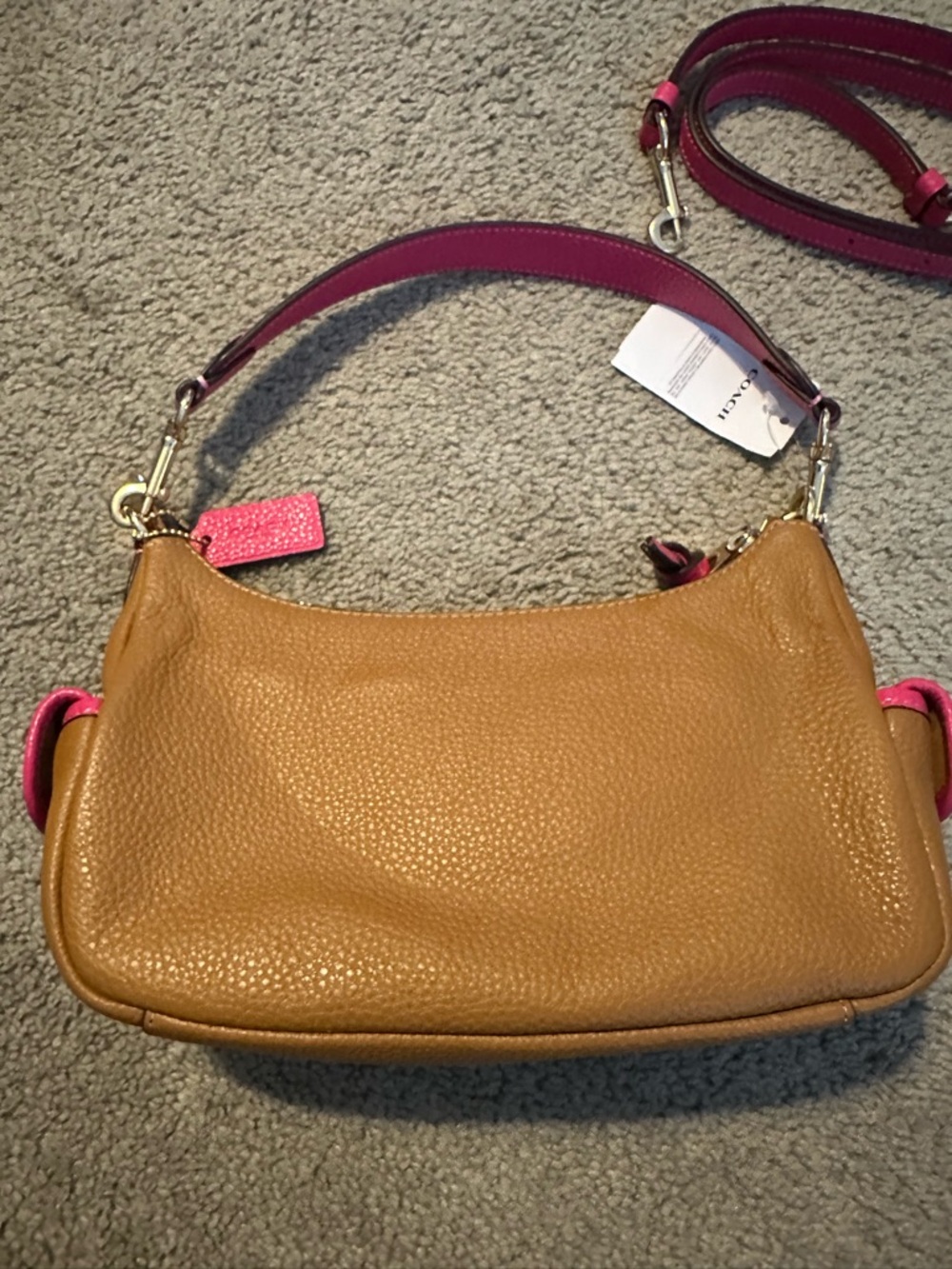 NWT Coach Pennie Shoulder/Crossbody Bag 25/Refined Pebble Leather - Picture 6 of 16